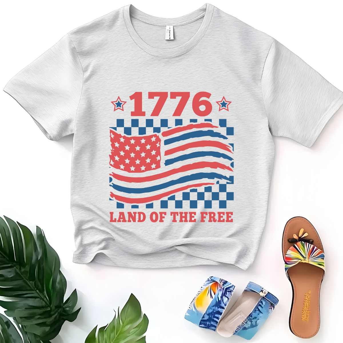 1776 Land of the Free Patriotic Graphic Tee πΊπΈ