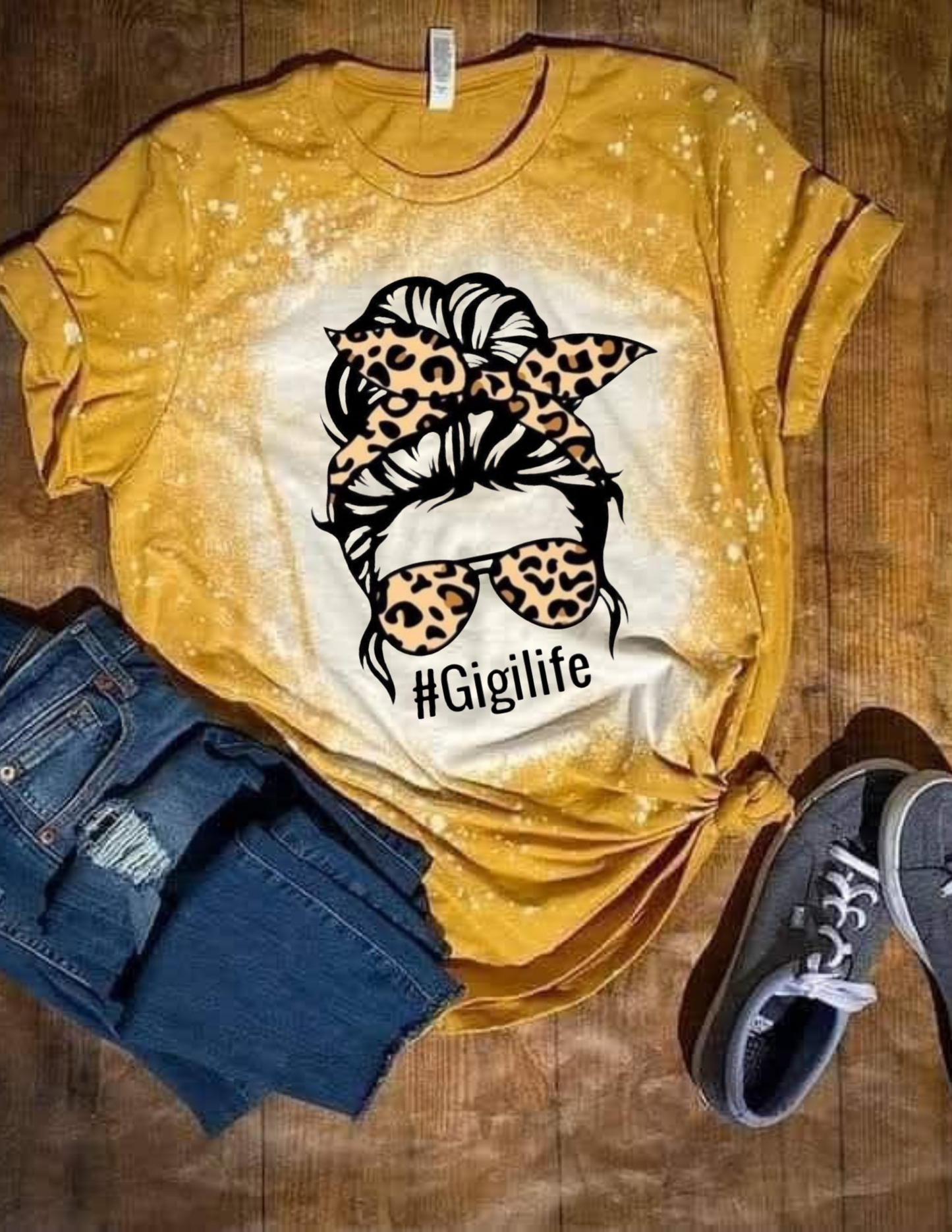 #GigiLife Bleached Short Sleeve T-Shirt