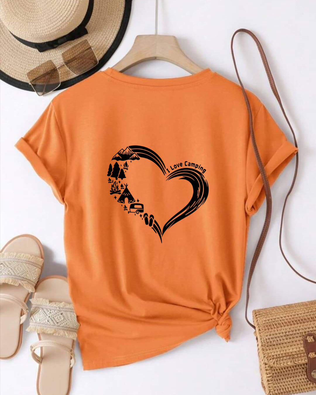 I love Camping Graphic Tshirt