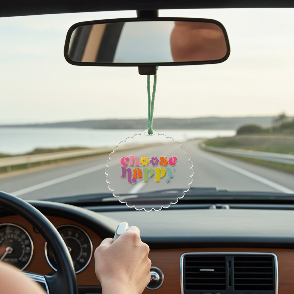 Choose Happy Car Charm
