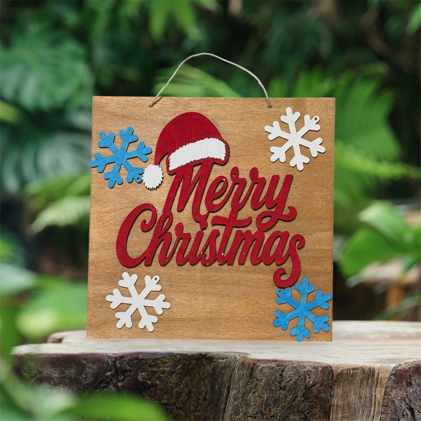 Merry Christmas Wooden Door Sign