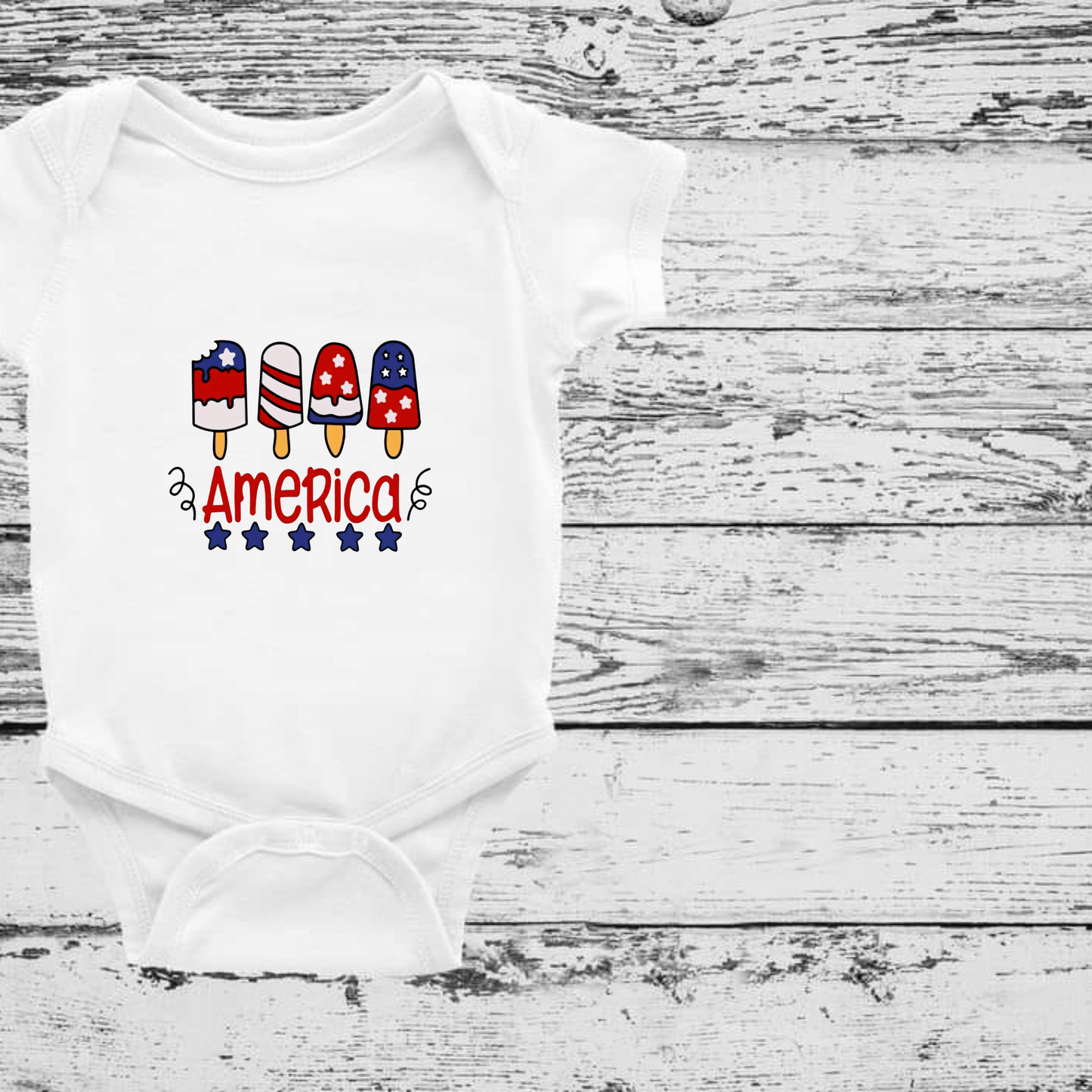 🍼 Red, White & Cool Baby Onesie
