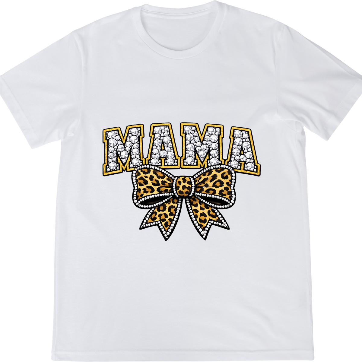 Mama Leopard Bow Graphic Tee