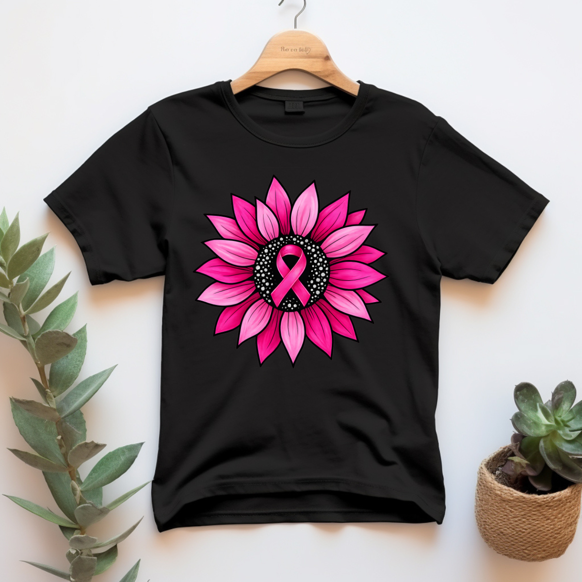 Pink Sunflower Breast Cancer Awareness Sweatshirt – Support Hope & Strength Crewneck – October Awareness Gift for Women