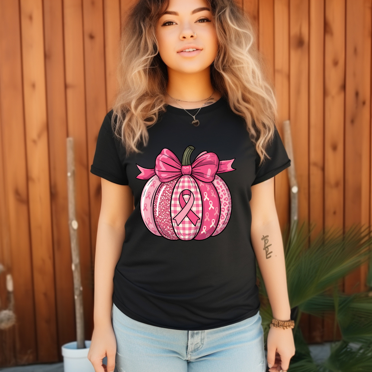 🎀 Pink Ribbon Pumpkin Sweatshirt – Breast Cancer Awareness Fall Apparel