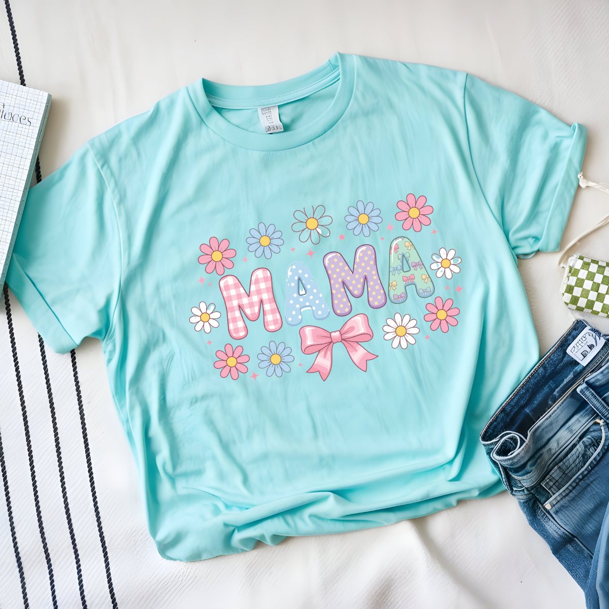 Pastel Floral Mama Graphic Tee