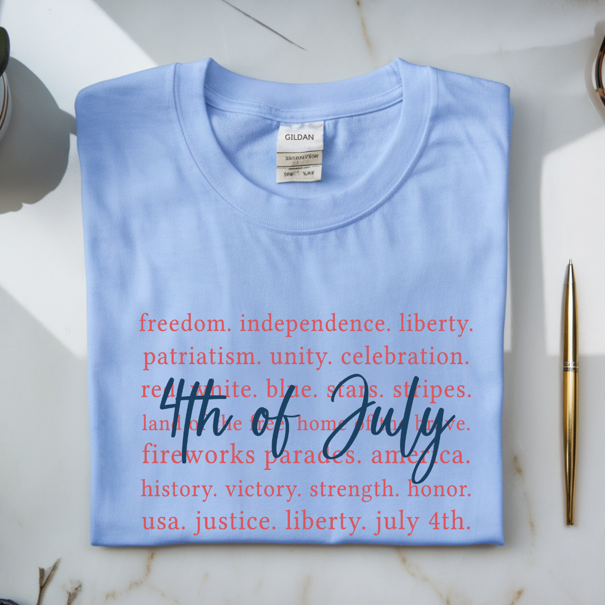 4th of July Patriotic Typography Graphic Tee 🇺🇸