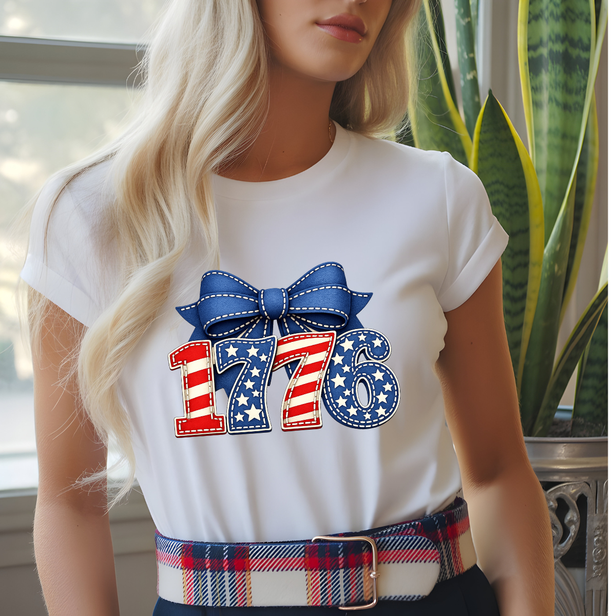 1776 Patriotic Bow Graphic Tee 🇺🇸
