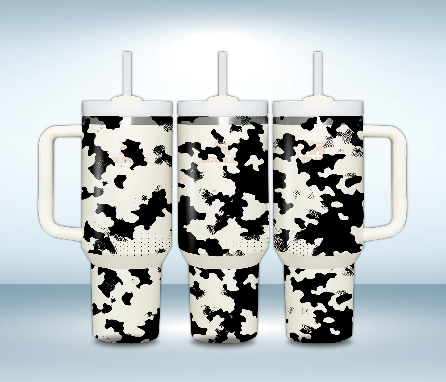 Personalized 40oz Laser Engraved Tumbler – Custom Stainless Steel Insulated Travel Mug with Handle & Straw – Gift for Her or Him