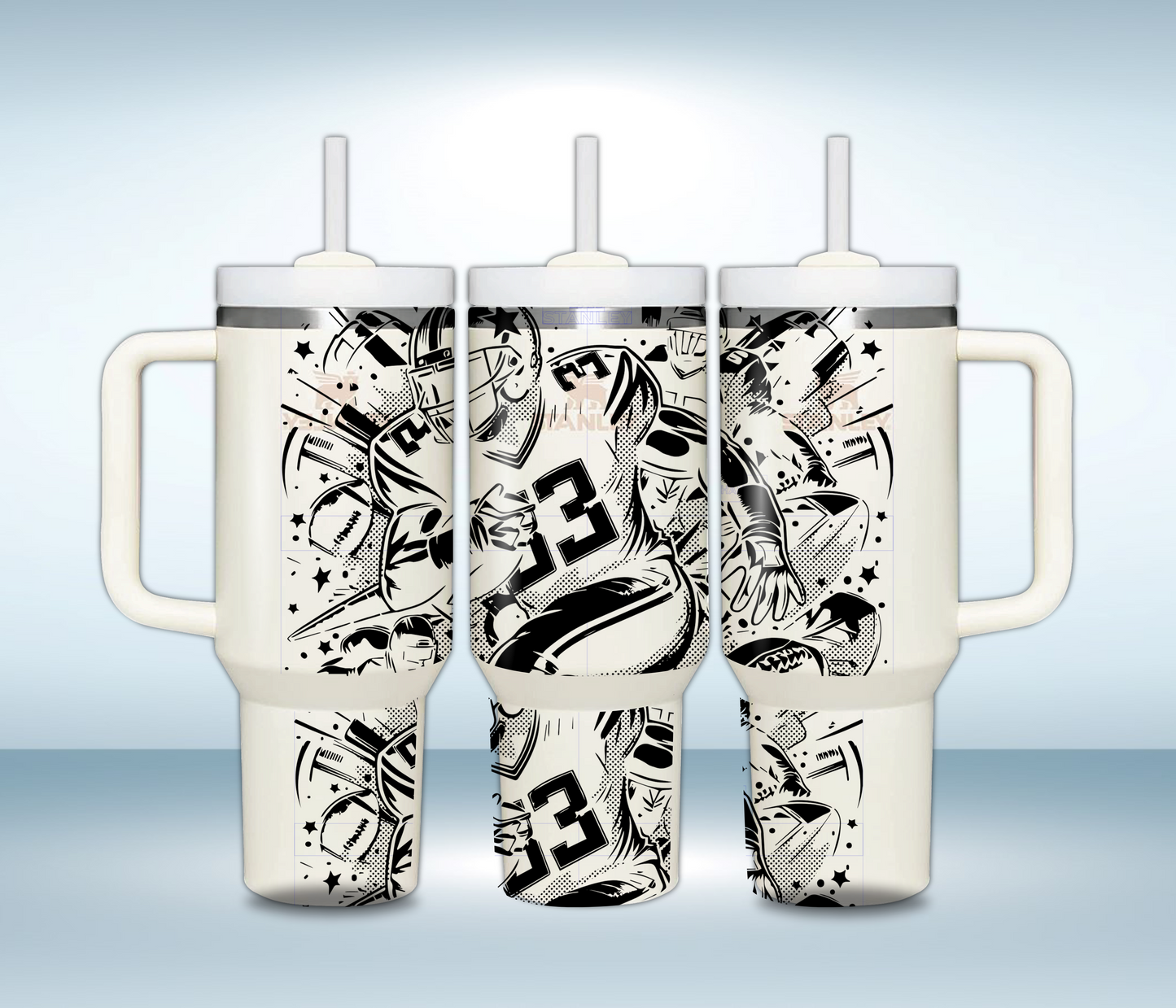 Personalized 40oz Laser Engraved Tumbler – Custom Stainless Steel Insulated Travel Mug with Handle & Straw – Gift for Her or Him