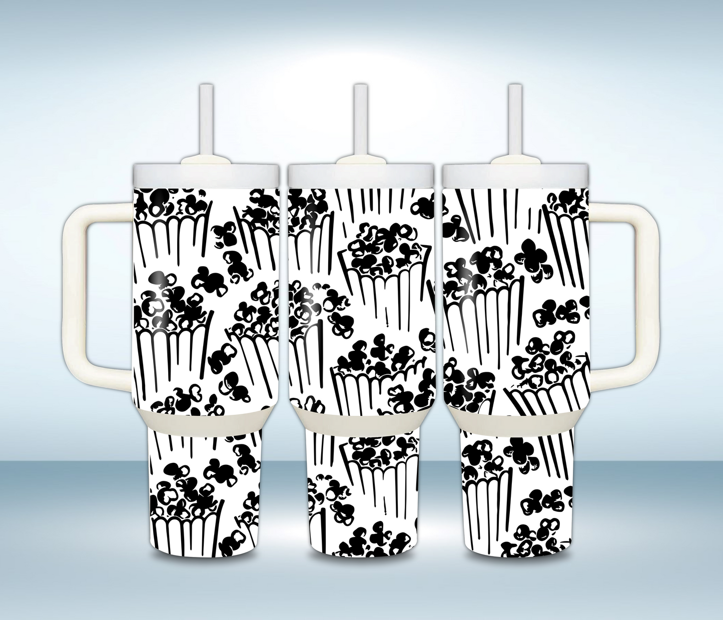 Personalized 40oz Laser Engraved Tumbler – Custom Stainless Steel Insulated Travel Mug with Handle & Straw – Gift for Her or Him