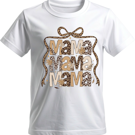 Neutral Leopard Mama Graphic Tee – Trendy Boutique Mom Shirt