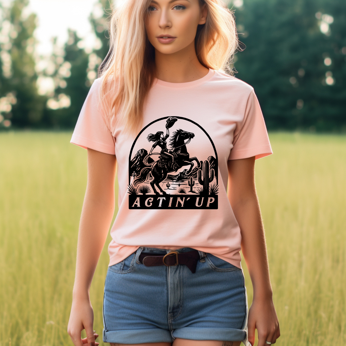 Actin’ Up Cowgirl Graphic Tee