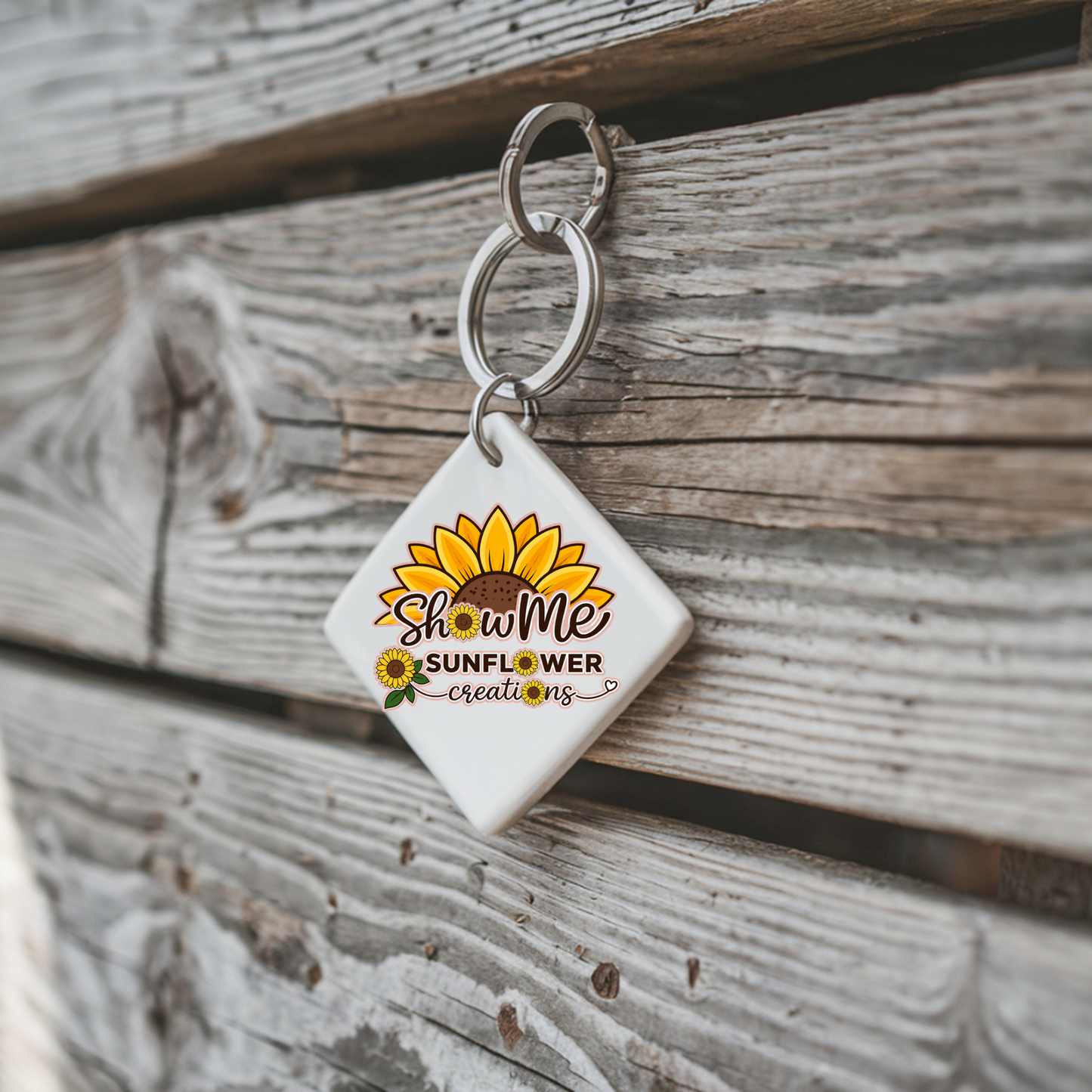 White Keychain | Custom Personalized Keychain