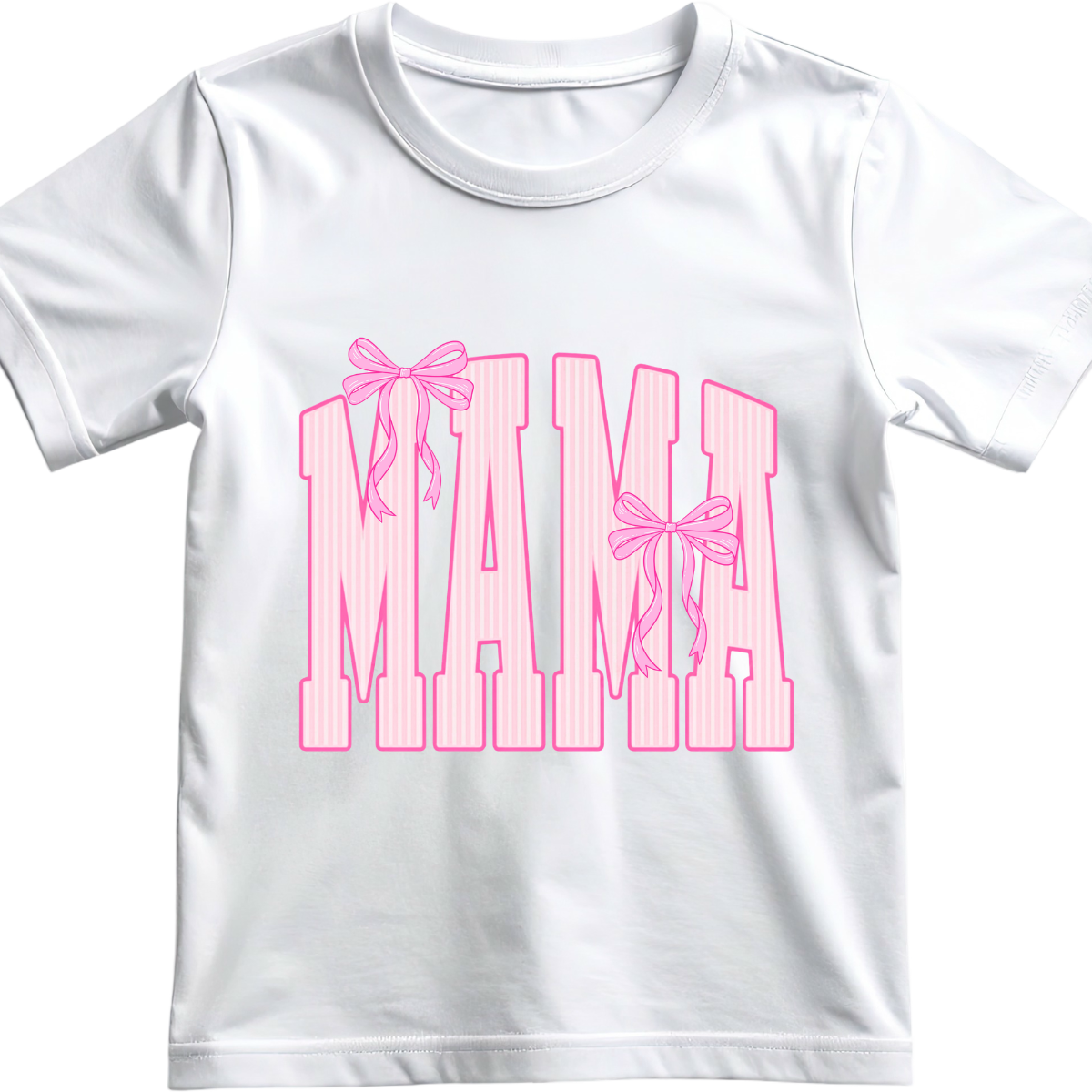Pink Bow Mama Graphic Tee – Trendy Coquette Mom Shirt