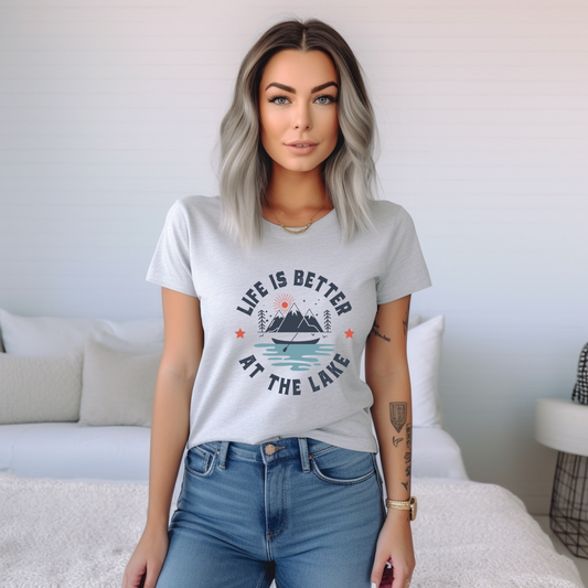 Life Is Better At The Lake Graphic Tee – Cute Lake Life Summer Shirt