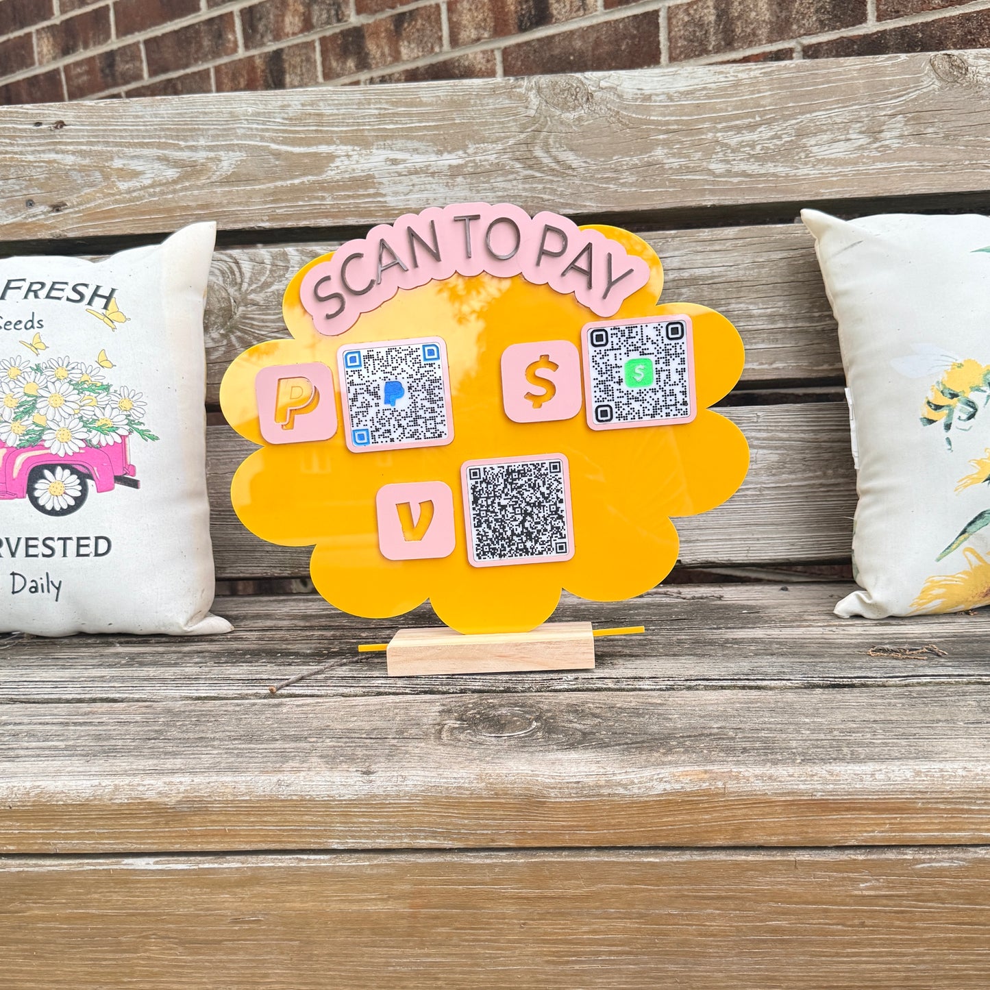Scan to Pay QR Code Sign – Acrylic Payment Display for Small Businesses