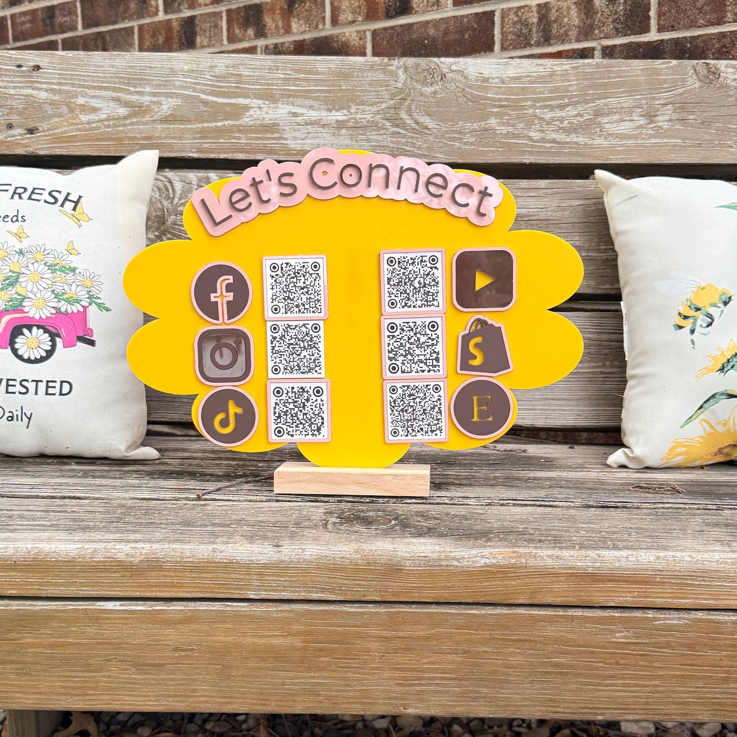 Custom Social Media QR Code Sign – Personalized Business Display