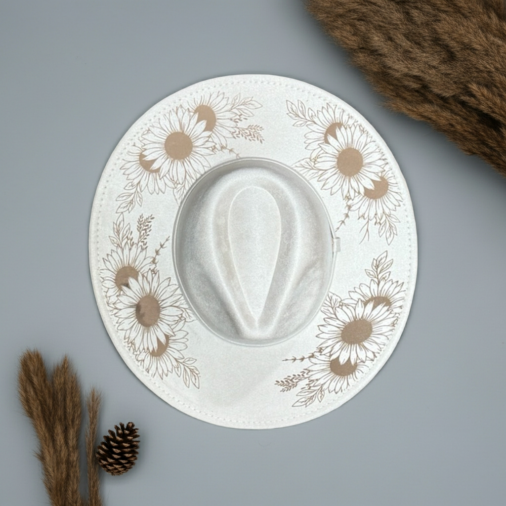 🌾 Wide Brim Laser-Engraved Rancher Hat