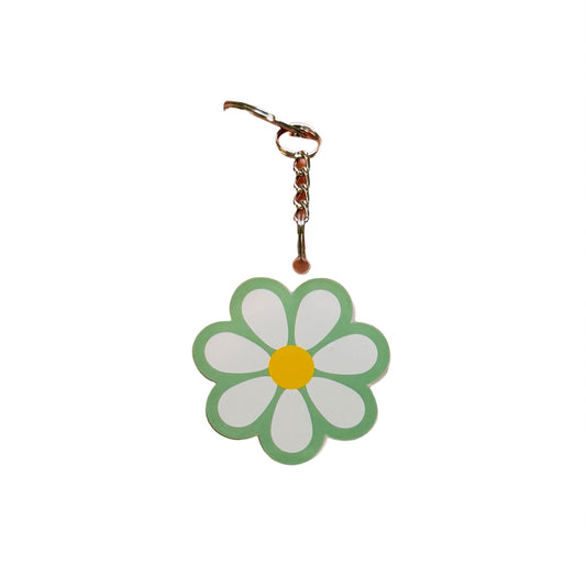 Retro Daisy Acrylic Keychain | Cute Floral Keychain | Personalized Gift | Trendy Bag Charm