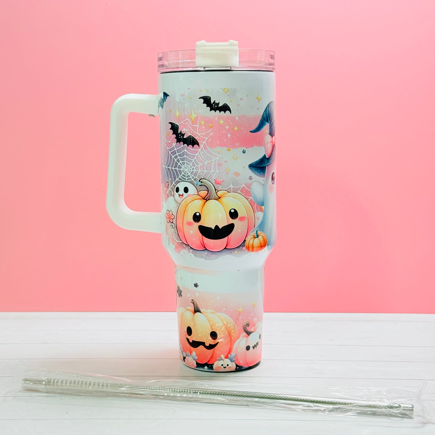 Kawaii Ghost Halloween Tumbler