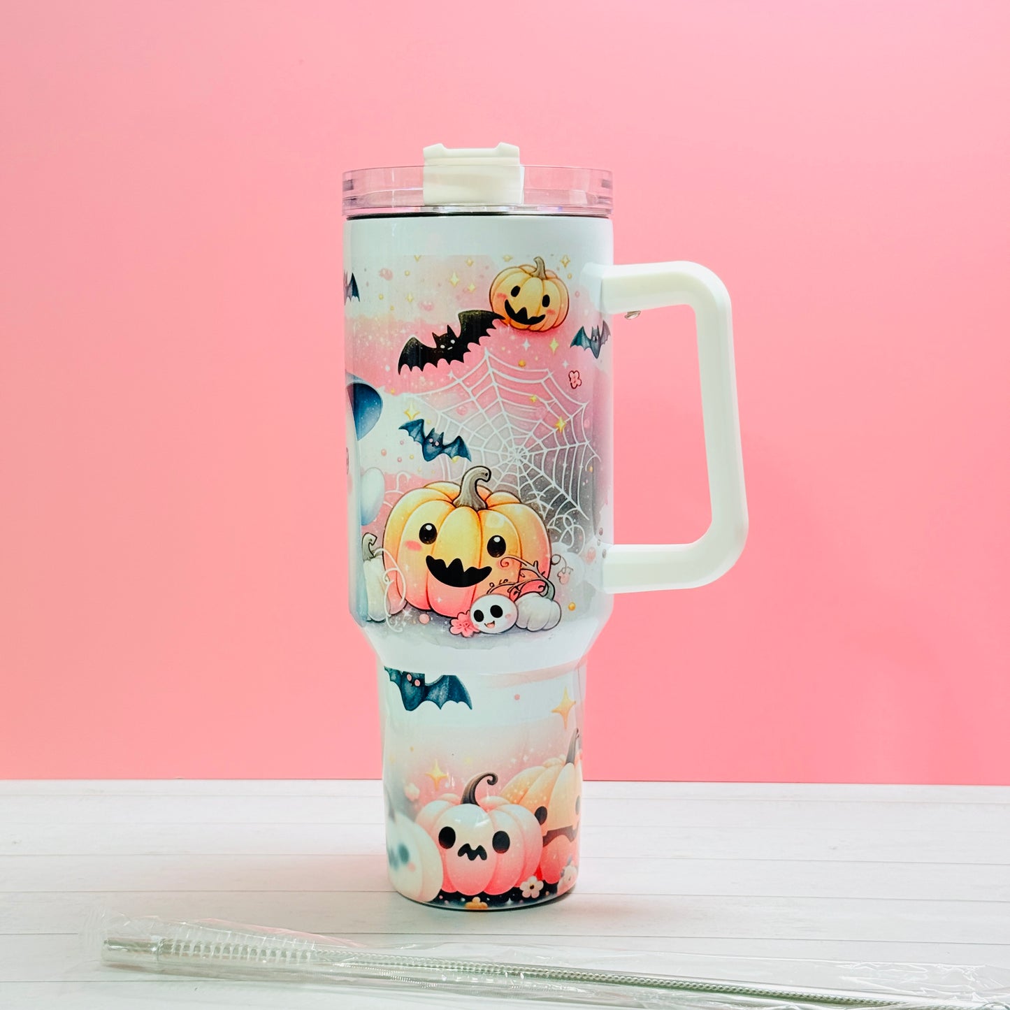 Kawaii Ghost Halloween Tumbler