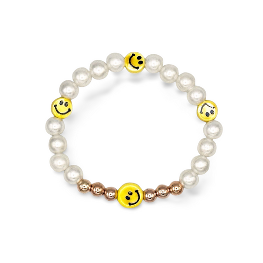 ALL THE SMILES PEARL BEADED BRACELET