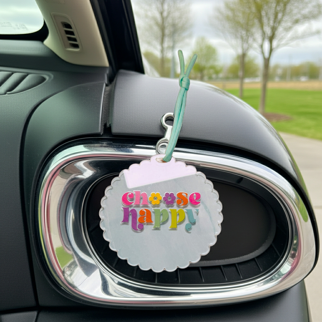 Choose Happy Car Charm