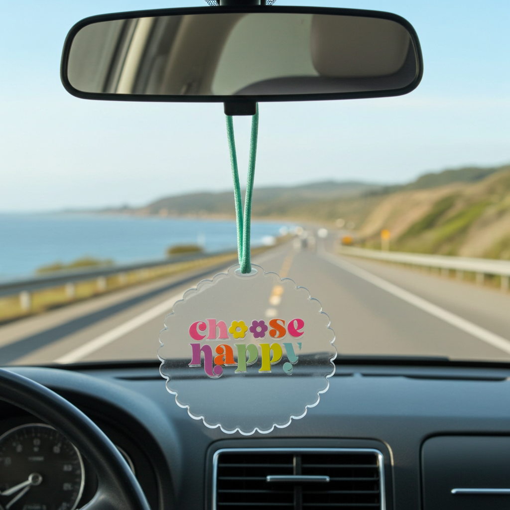 Choose Happy Car Charm