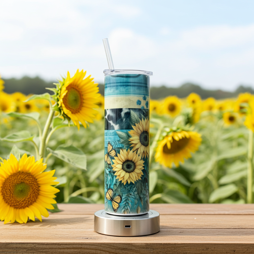 30oz Sunflower Sublimation Stainless Steel Tumbler
