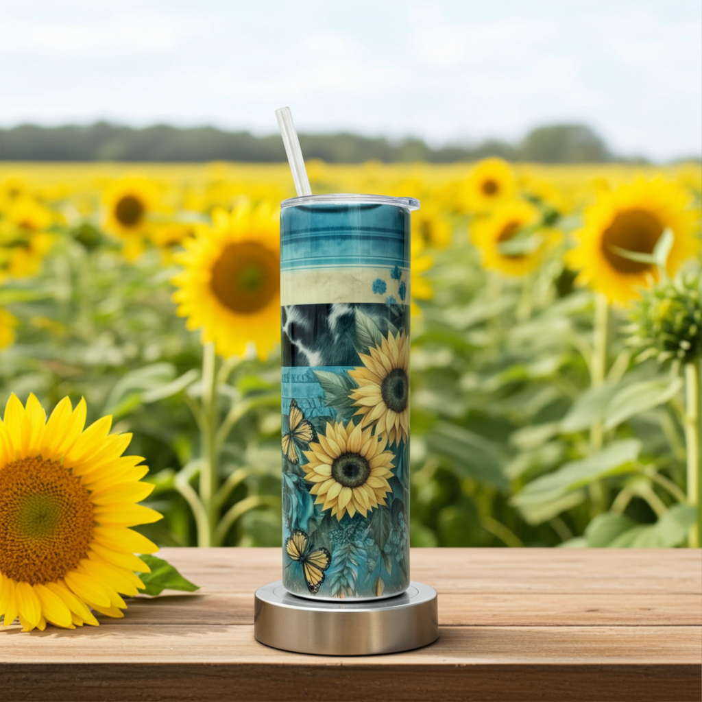 30oz Sunflower Sublimation Stainless Steel Tumbler