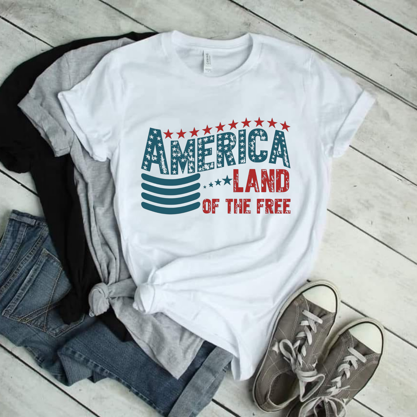 America Land of the Free Graphic Tee