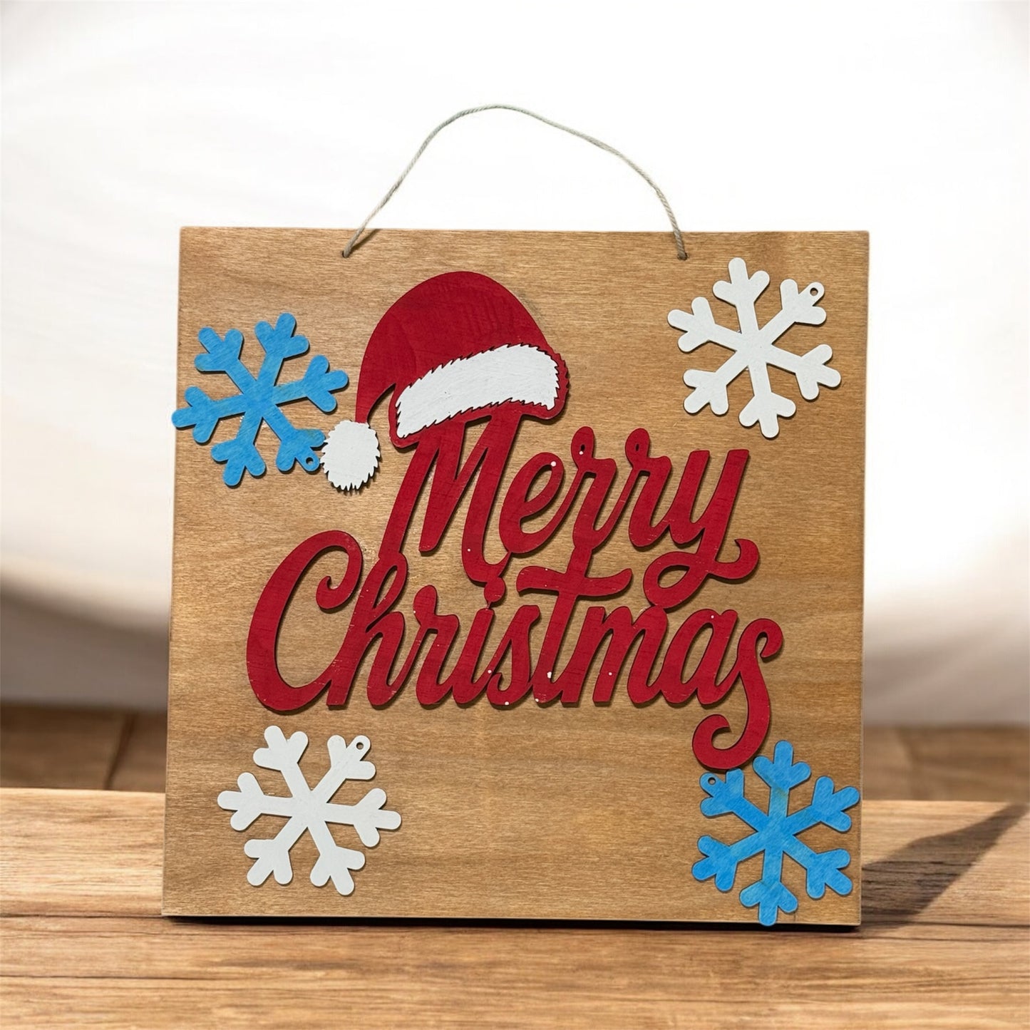 Merry Christmas Wooden Door Sign