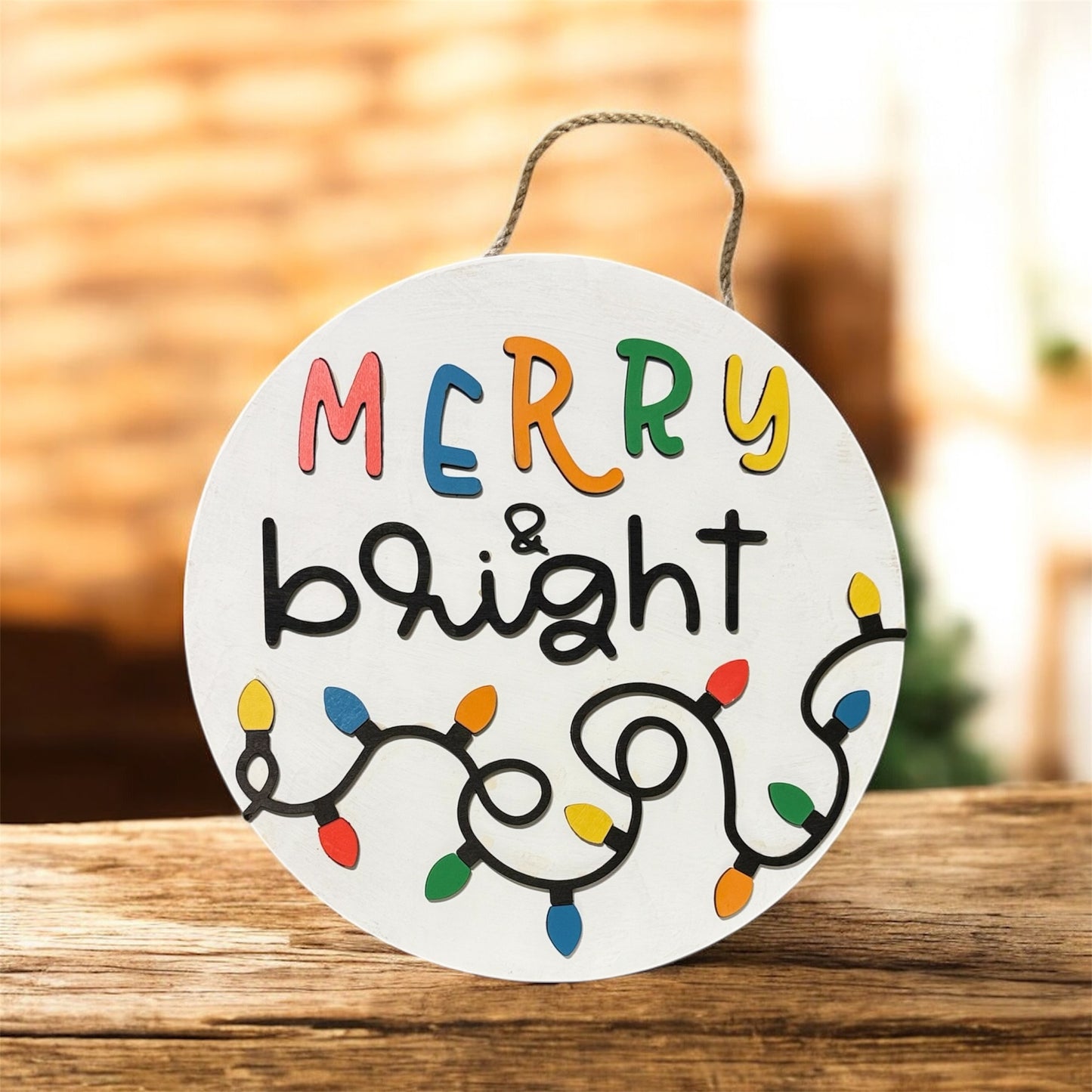Merry & Bright Christmas Sign