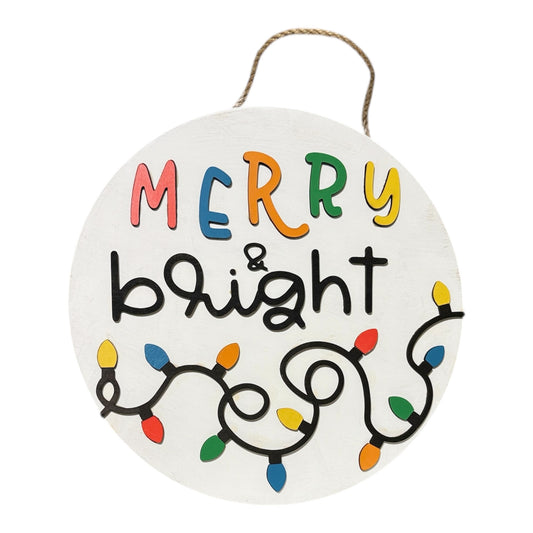Merry & Bright Christmas Sign