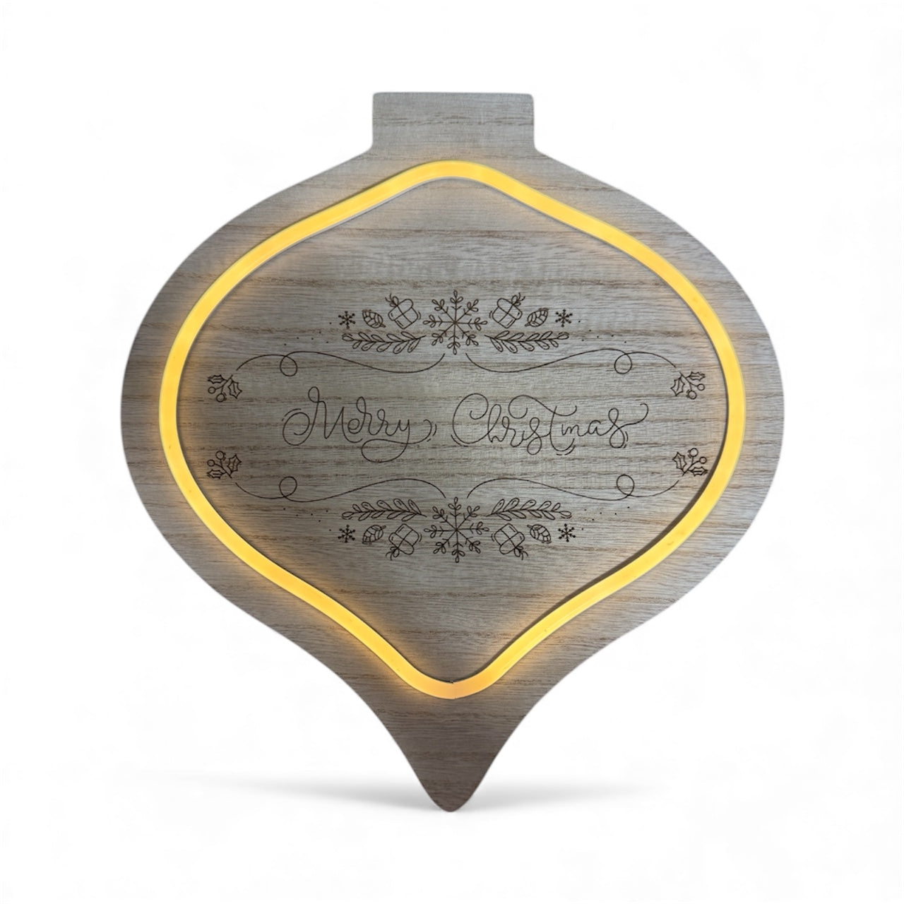 🎄 Merry Christmas Lighted Wooden Door Sign