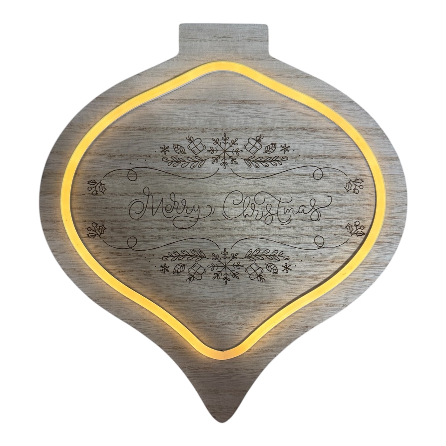 🎄 Merry Christmas Lighted Wooden Door Sign