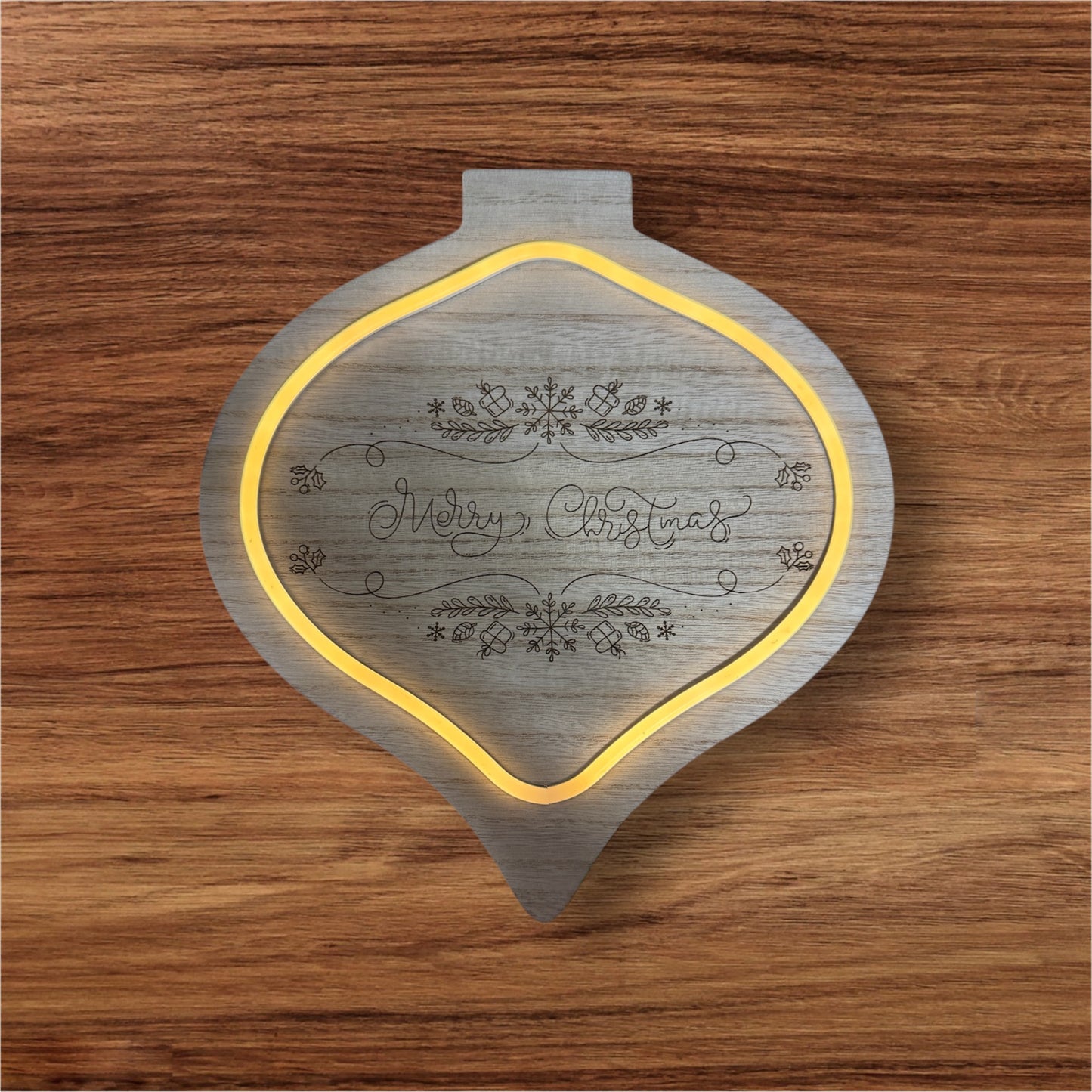 🎄 Merry Christmas Lighted Wooden Door Sign