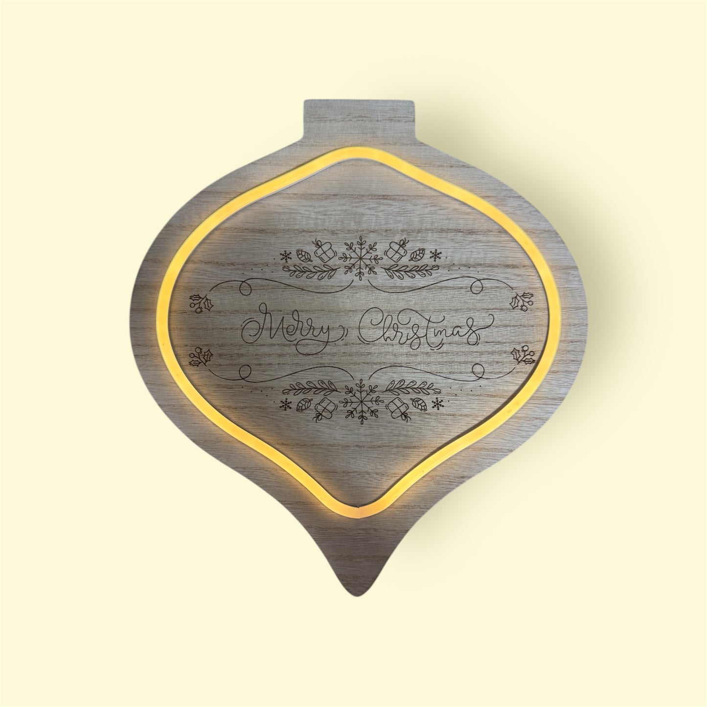 🎄 Merry Christmas Lighted Wooden Door Sign