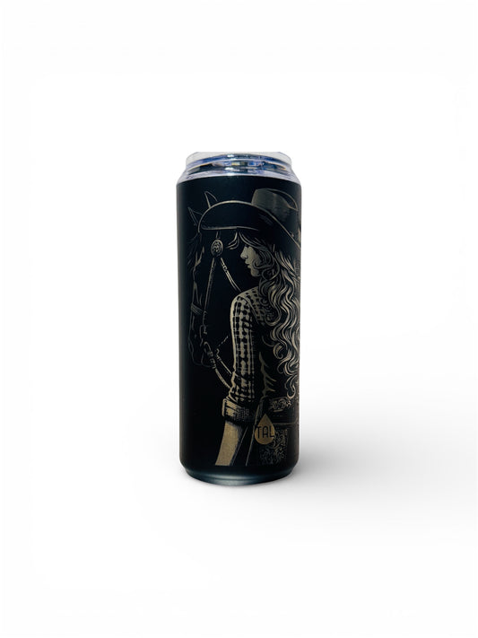 Laser Engraved Cowgirl Tumbler
