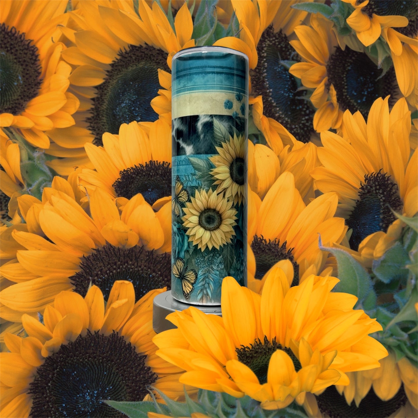 30oz Sunflower Sublimation Stainless Steel Tumbler