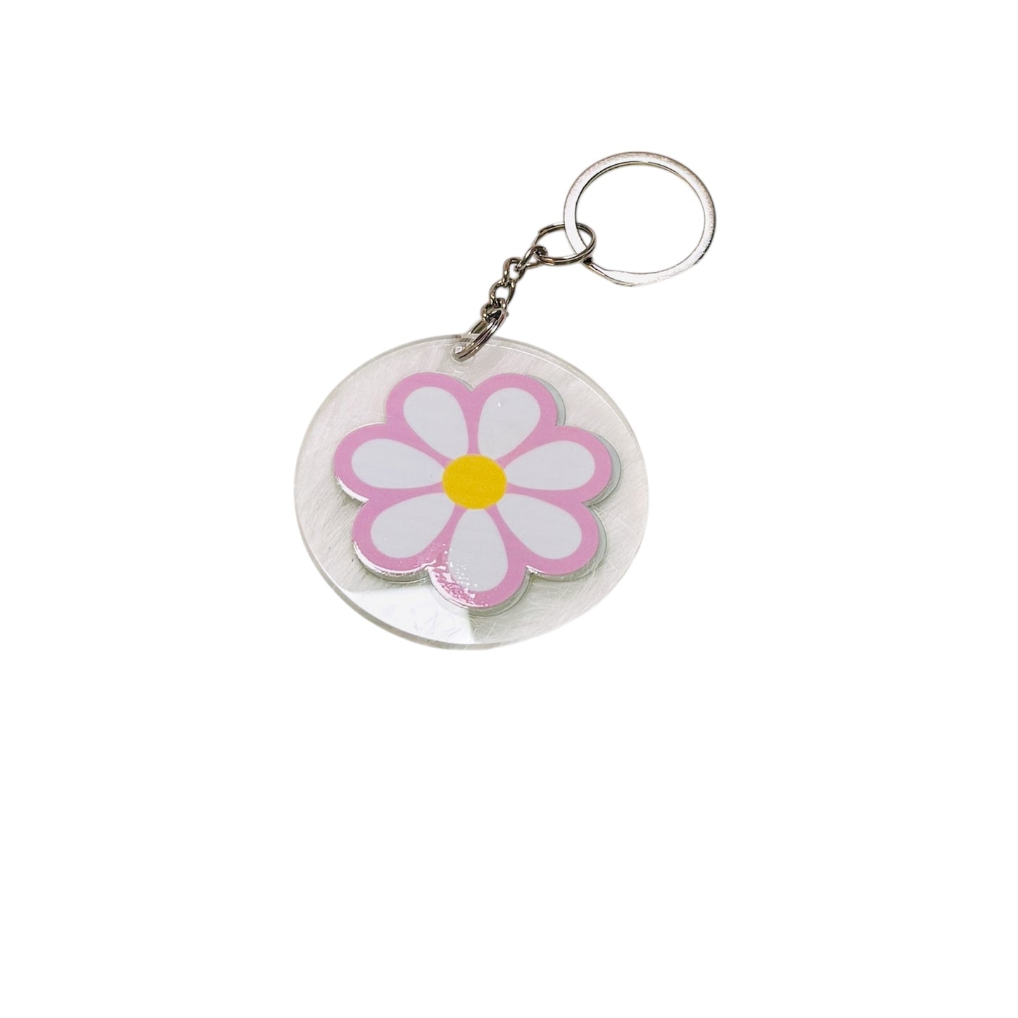 Retro Daisy Acrylic Keychain | Cute Floral Keychain | Personalized Gift | Trendy Bag Charm