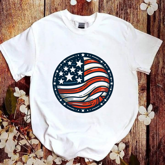 American Flag Graphic Tee