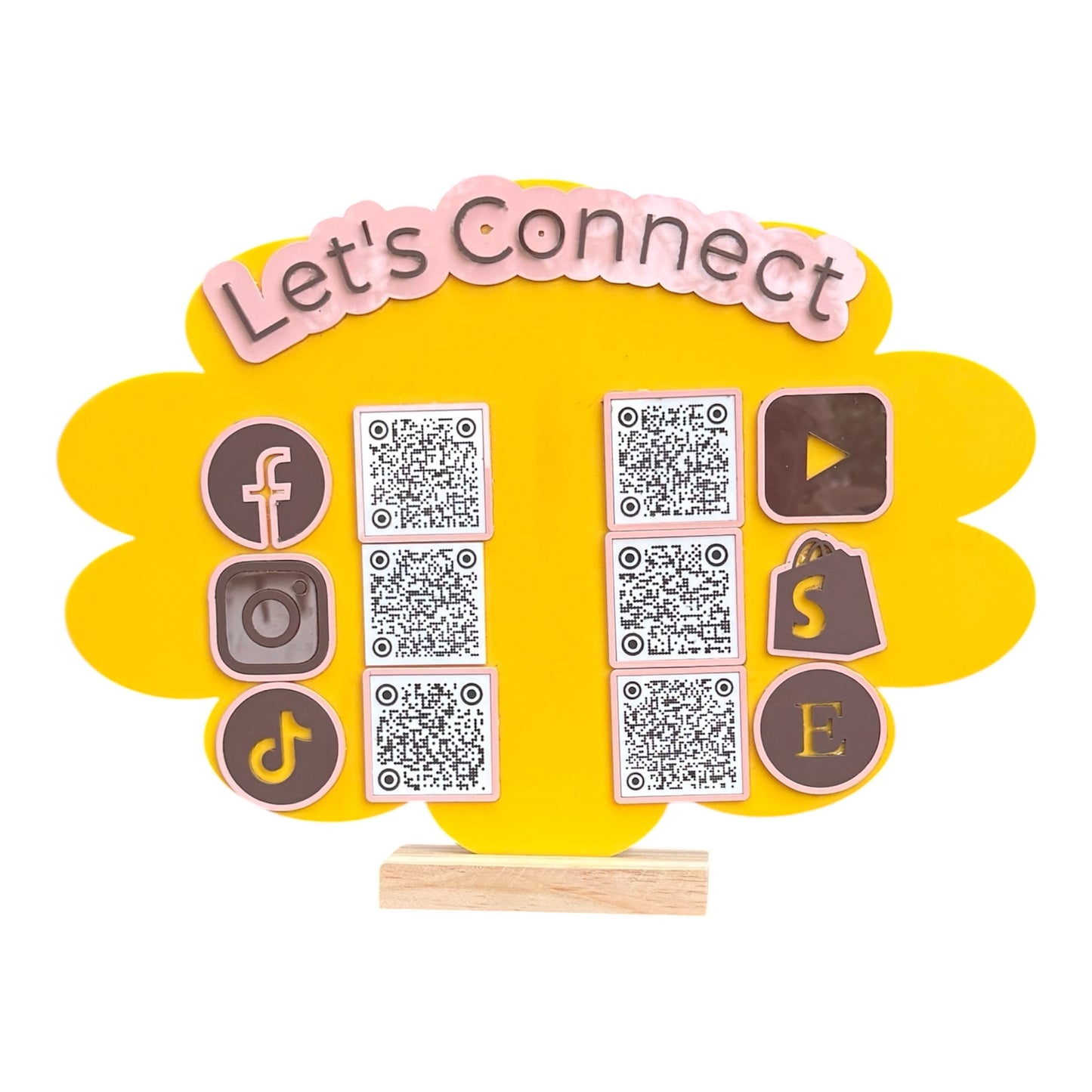Custom Social Media QR Code Sign – Personalized Business Display