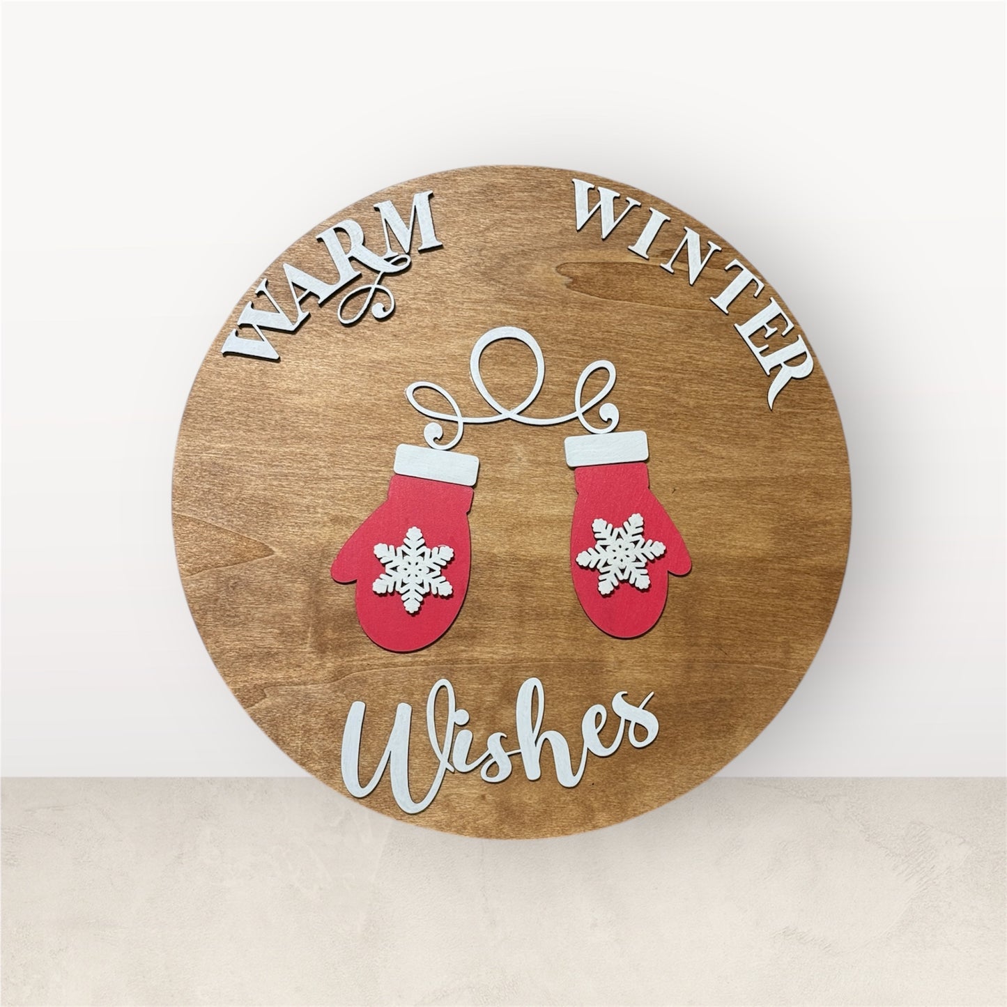 Warm Winter Wishes Door Sign
