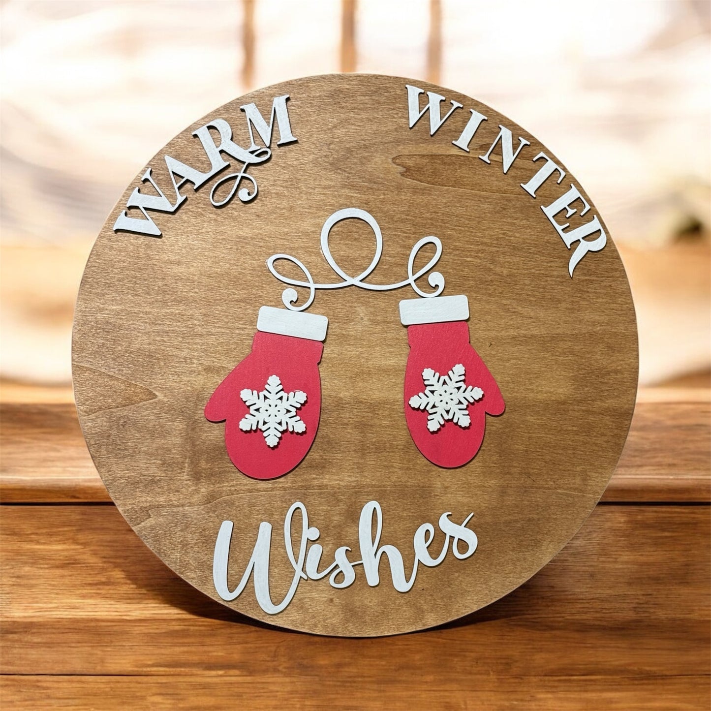 Warm Winter Wishes Door Sign