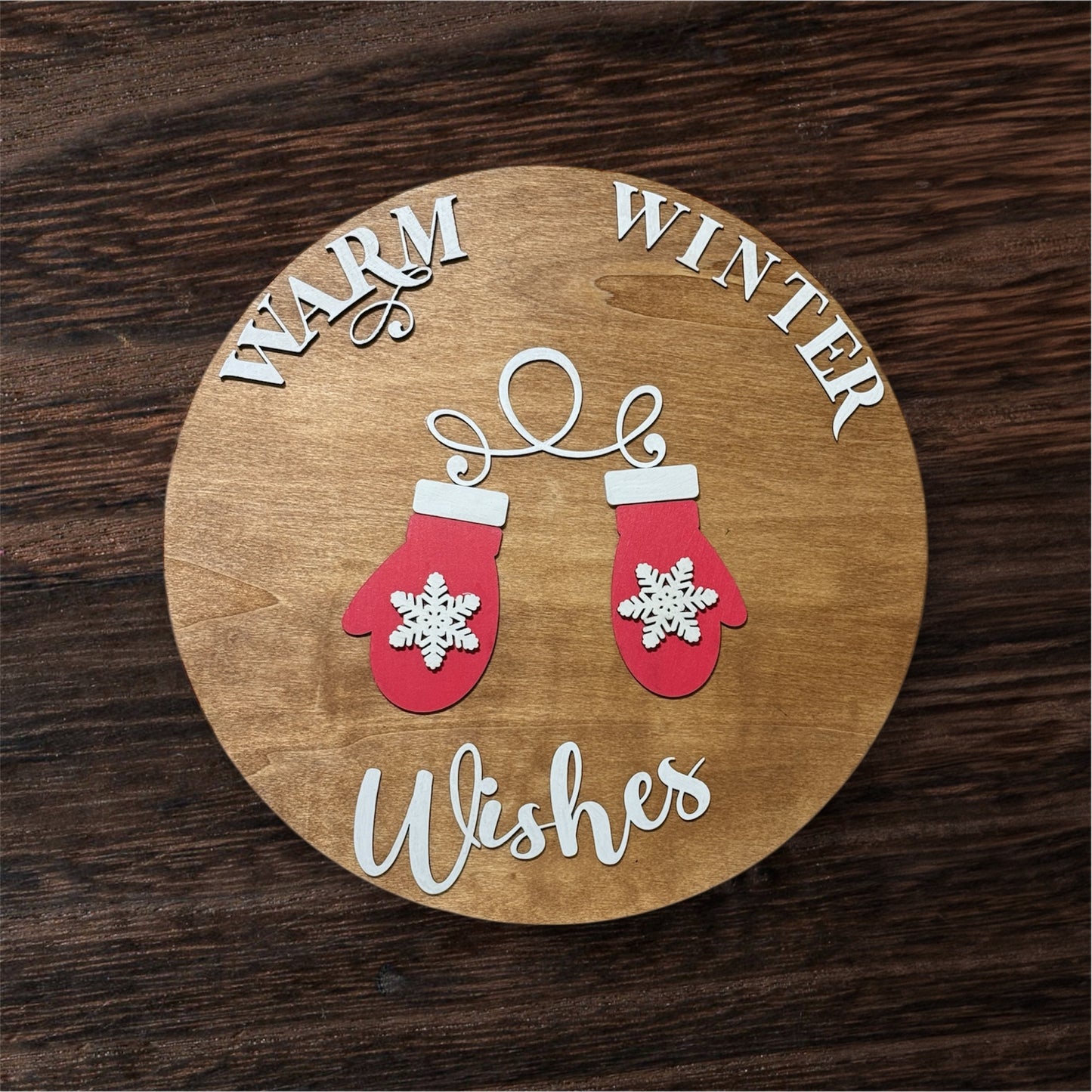 Warm Winter Wishes Door Sign