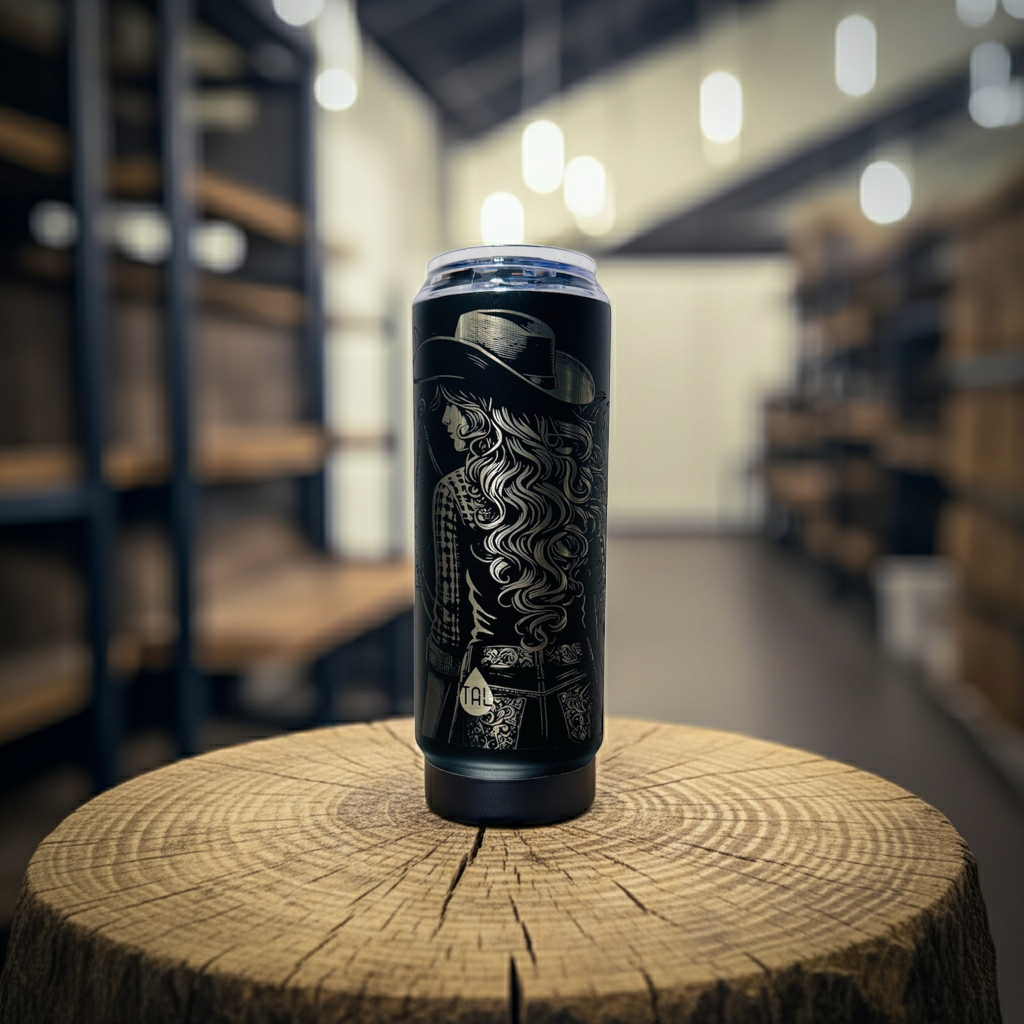Laser Engraved Cowgirl Tumbler